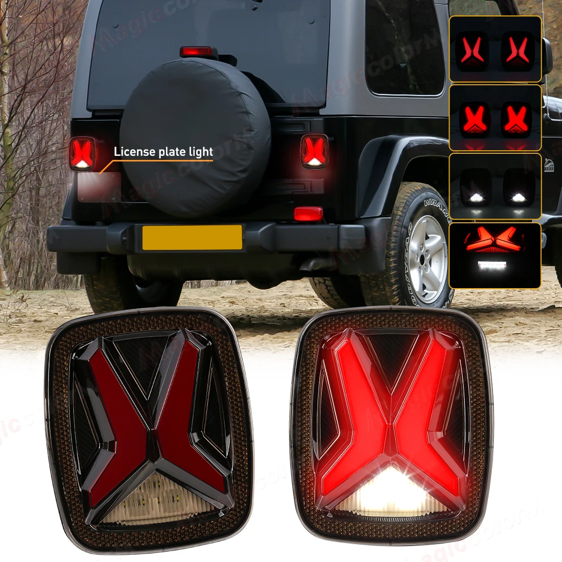 4 Function Car Rear LED Tail Lights Assembly For Jeep Wrangler CJ TJ YJ 1998-2006 Daytime Running Lights Brake Reverse Lamp 12V
4 Function Car Rear LED Tail Lights Assembly For Jeep Wrangler CJ TJ YJ 1998-2006 Daytime Running Lights Brake Reverse Lamp 12V