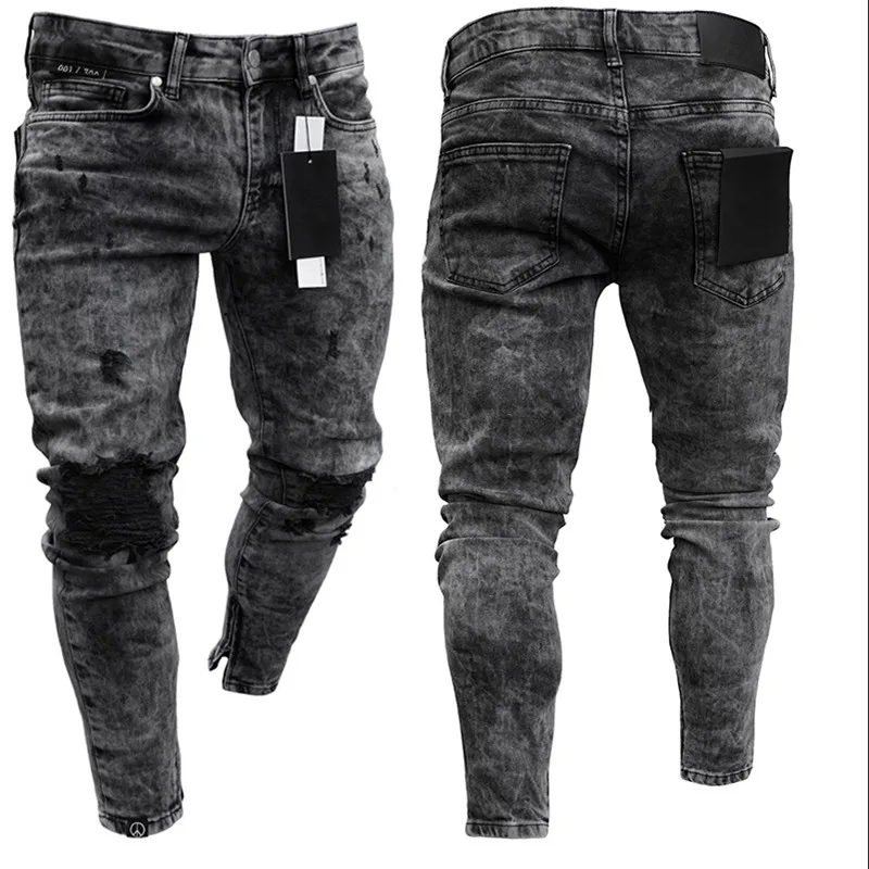 Biker Jeans Men's Distressed Stretch Ripped Biker Jeans Men Hip Hop Slim Fit Holes Punk Jeans Zipper Pure Color Denim Pants
Biker Jeans Men's Distressed Stretch Ripped Biker Jeans Men Hip Hop Slim Fit Holes Punk Jeans Zipper Pure Color Denim Pants