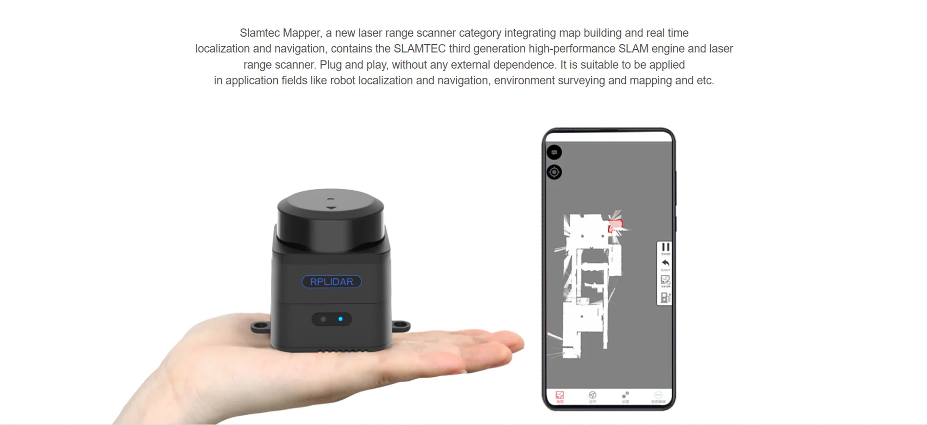 SLAMTEC Mapper M2M3 Лазерный радар для картографирования и позиционирования, LiDAR
SLAMTEC Mapper M2M3 Лазерный радар для картографирования и позиционирования, LiDAR