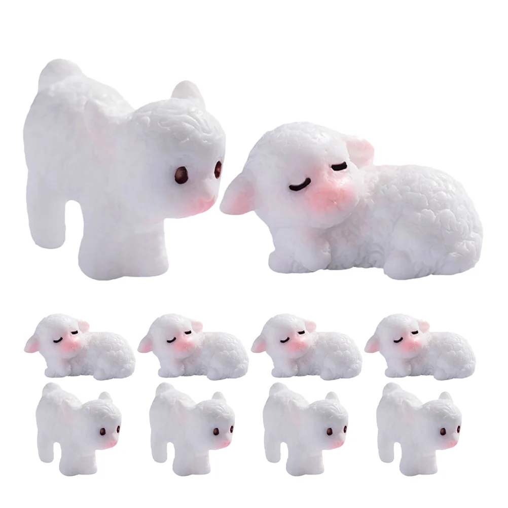 10pcs Mini Sheep Figurines Tiny Resin Lamb Statues for Landscape Decor Small Animal Models Garden nament
10pcs Mini Sheep Figurines Tiny Resin Lamb Statues for Landscape Decor Small Animal Models Garden nament