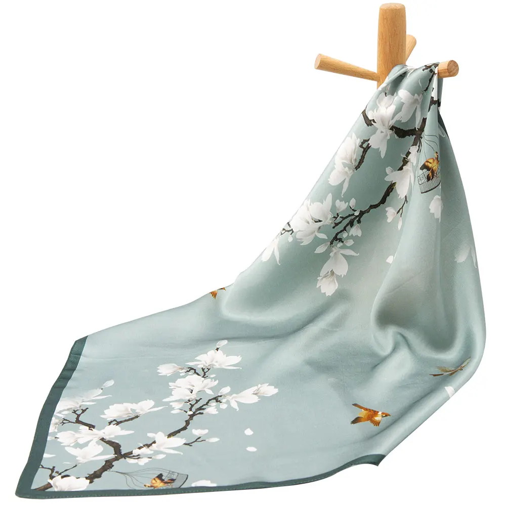53cm Natural Silk Scarf Women Headband Woman's Designer Square Bandana Man Flower Kerchief Hot Gifts for Teachers Magnolia Birds
53cm Natural Silk Scarf Women Headband Woman's Designer Square Bandana Man Flower Kerchief Hot Gifts for Teachers Magnolia Birds