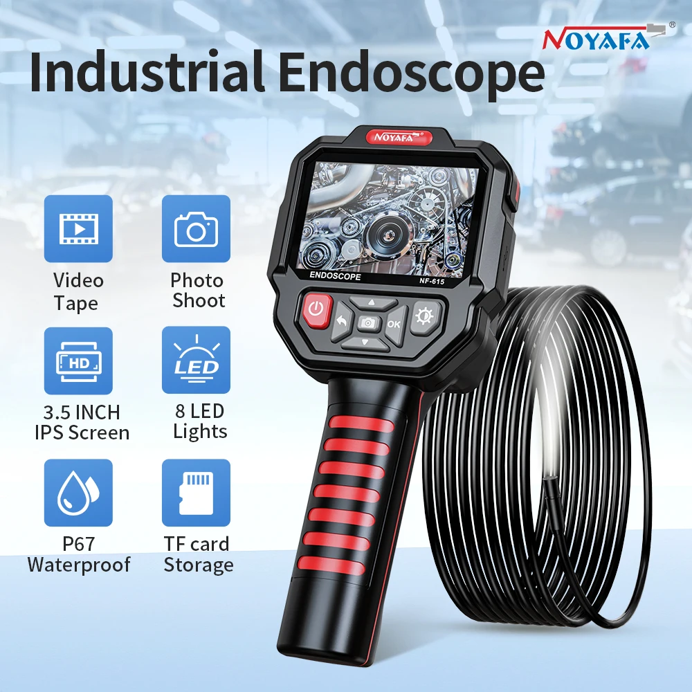 NF-615 Industrial Endoscope Camera 3.5-inch Endoscope 8mm 1080P Waterproof Camera Borescope For Car Engine Sewer Pipe Inspection
NF-615 Industrial Endoscope Camera 3.5-inch Endoscope 8mm 1080P Waterproof Camera Borescope For Car Engine Sewer Pipe Inspection