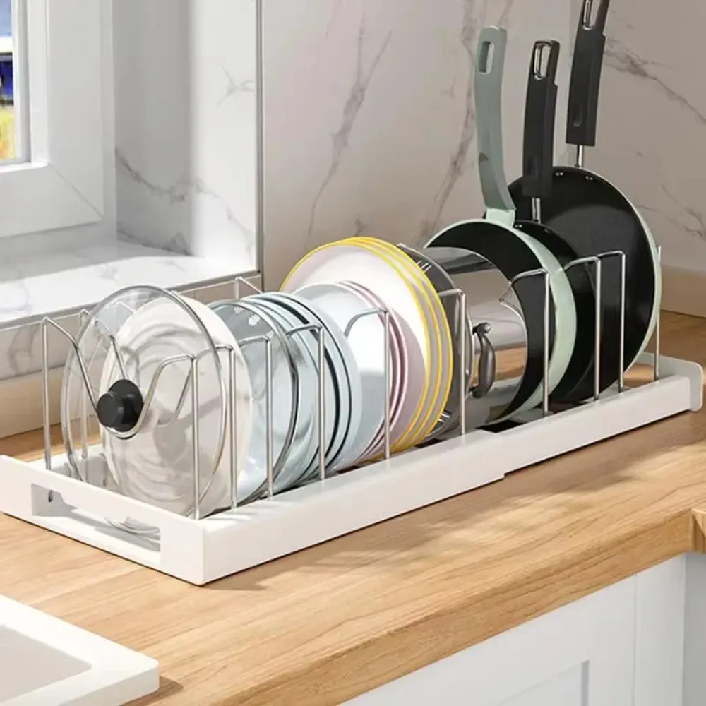 Extendable Cookware Shelf with 7 Adjustable Compartments Sturdy Pots Storage Rack Stainless Steel Cabinet Organizers Kitchen
Extendable Cookware Shelf with 7 Adjustable Compartments Sturdy Pots Storage Rack Stainless Steel Cabinet Organizers Kitchen