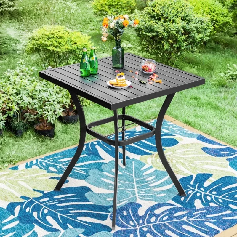 36"H Outdoor Counter Height Pub Table with Umbrella Hole, Patio Metal Bistro Bar Table, Black
36"H Outdoor Counter Height Pub Table with Umbrella Hole, Patio Metal Bistro Bar Table, Black