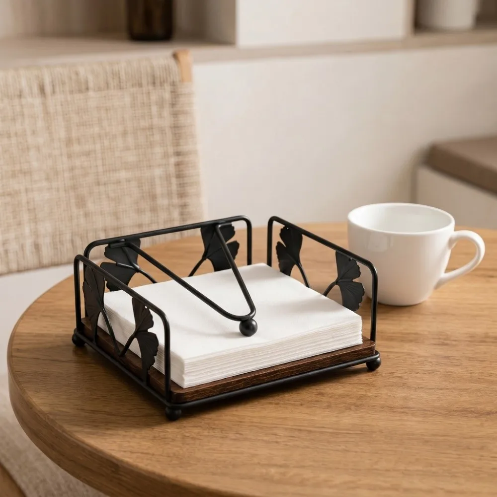 Table Decor Solid Wood Base Napkin Holder Iron Flat Tissue Holder Modern Reusable Paper Dispenser Hotel Cafe
Table Decor Solid Wood Base Napkin Holder Iron Flat Tissue Holder Modern Reusable Paper Dispenser Hotel Cafe