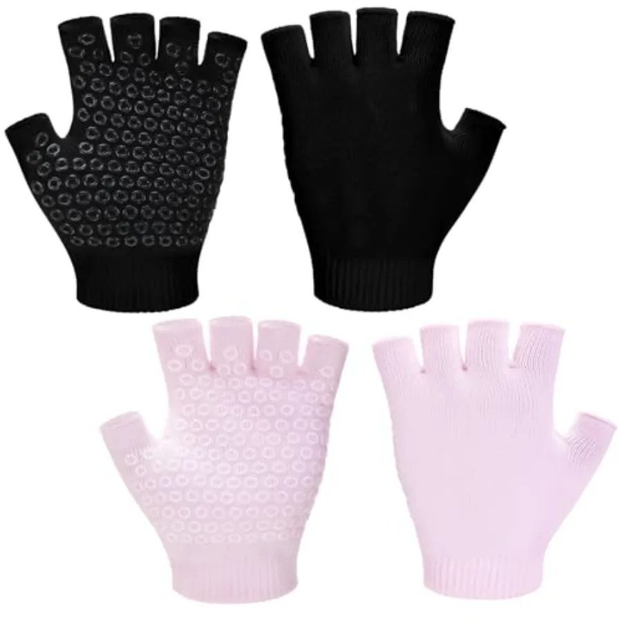 2 Pairs Non Slip Yoga Gloves for Women Fingerless Pilates Gloves with Grips for Yoga Fitness Workout Sports Exercise Gym
2 Pairs Non Slip Yoga Gloves for Women Fingerless Pilates Gloves with Grips for Yoga Fitness Workout Sports Exercise Gym