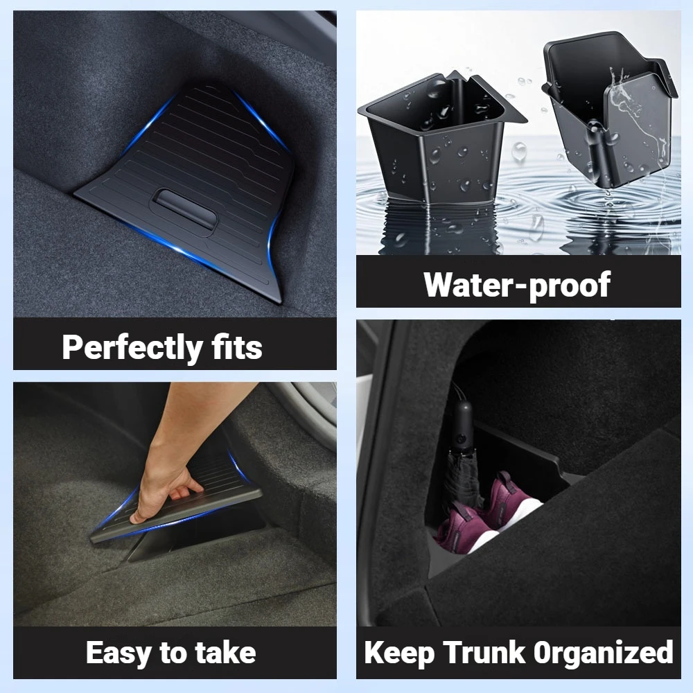 Upgraded TPE Trunk Organizer for Tesla Model Y Juniper 2025 2026 Waterproof Side Storage Box with Cover & Anti-Slip Flocking Mat
Upgraded TPE Trunk Organizer for Tesla Model Y Juniper 2025 2026 Waterproof Side Storage Box with Cover & Anti-Slip Flocking Mat