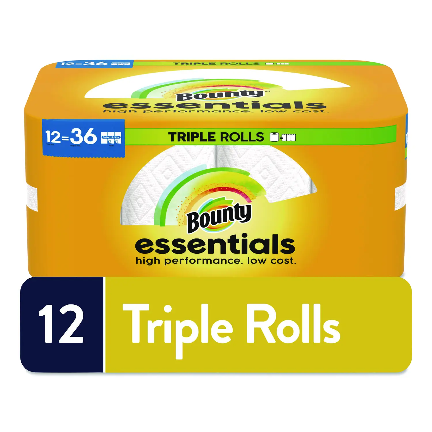 Case of 12 Bounty Essentials Select-A-Size Kitchen Paper Towel Rolls, 2-Ply, 5.9 x 11, Triple Roll Size, 162 Sheets per Roll
Case of 12 Bounty Essentials Select-A-Size Kitchen Paper Towel Rolls, 2-Ply, 5.9 x 11, Triple Roll Size, 162 Sheets per Roll