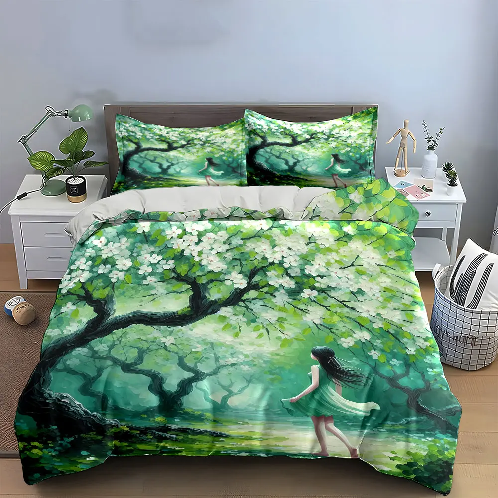 "Floral Nature Art Set Decor" Bedding Set with 1 Duvet Cover 2 Pillowcases Single Double King Queen, Gift
"Floral Nature Art Set Decor" Bedding Set with 1 Duvet Cover 2 Pillowcases Single Double King Queen, Gift