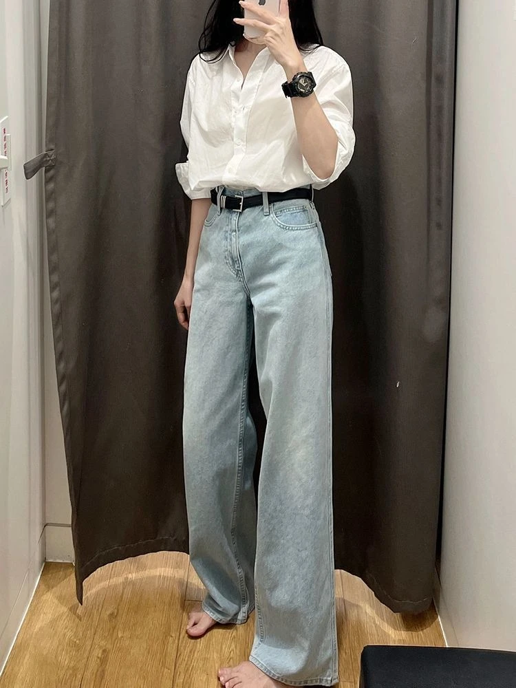 Blouse and Women's Pants Two Piece Set Shirt New Matching Outfit Y2k Denim Streetwear Korean Style Classy Jeans Ladies Trouser
Blouse and Women's Pants Two Piece Set Shirt New Matching Outfit Y2k Denim Streetwear Korean Style Classy Jeans Ladies Trouser