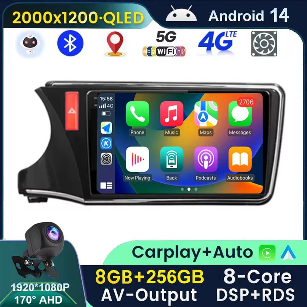 2K Android 13 For Honda CITY 2014 2015 2016 2017 2018 2019 Car Radio Multimedia Video Player Navigation Stereo GPS DSP 2 Din DVD
2K Android 13 For Honda CITY 2014 2015 2016 2017 2018 2019 Car Radio Multimedia Video Player Navigation Stereo GPS DSP 2 Din DVD