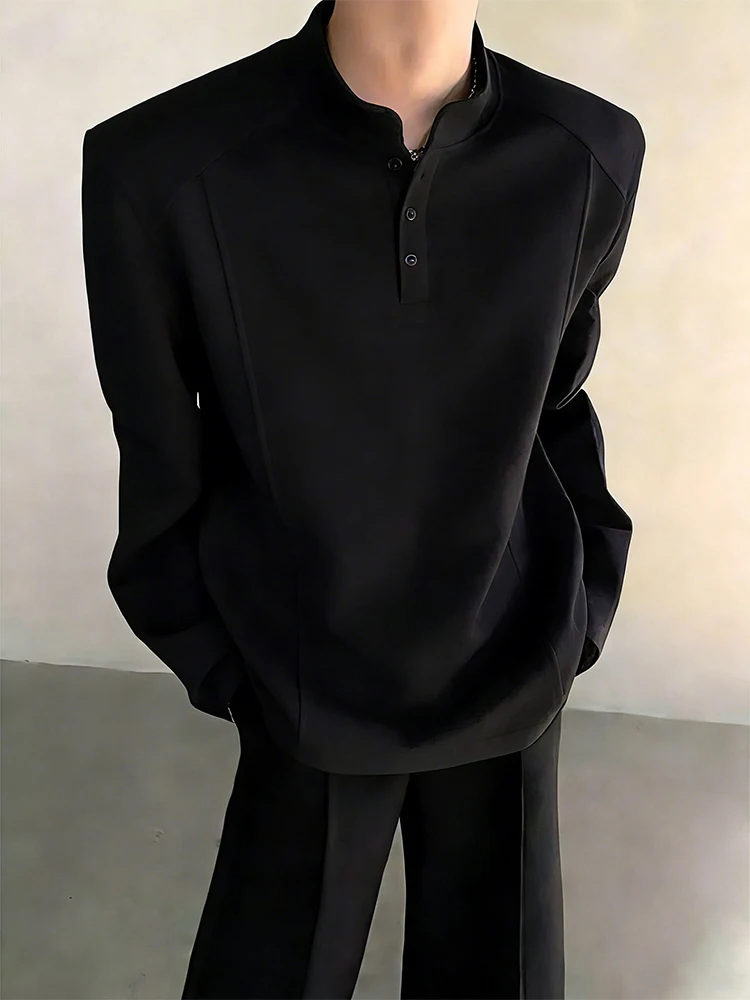 Black Fleece Lined Hoodie Men's Long Sleeve Henry Collar Spring Inner Wear Base Shirt Youth Casual Comfortable Warmth
Black Fleece Lined Hoodie Men's Long Sleeve Henry Collar Spring Inner Wear Base Shirt Youth Casual Comfortable Warmth