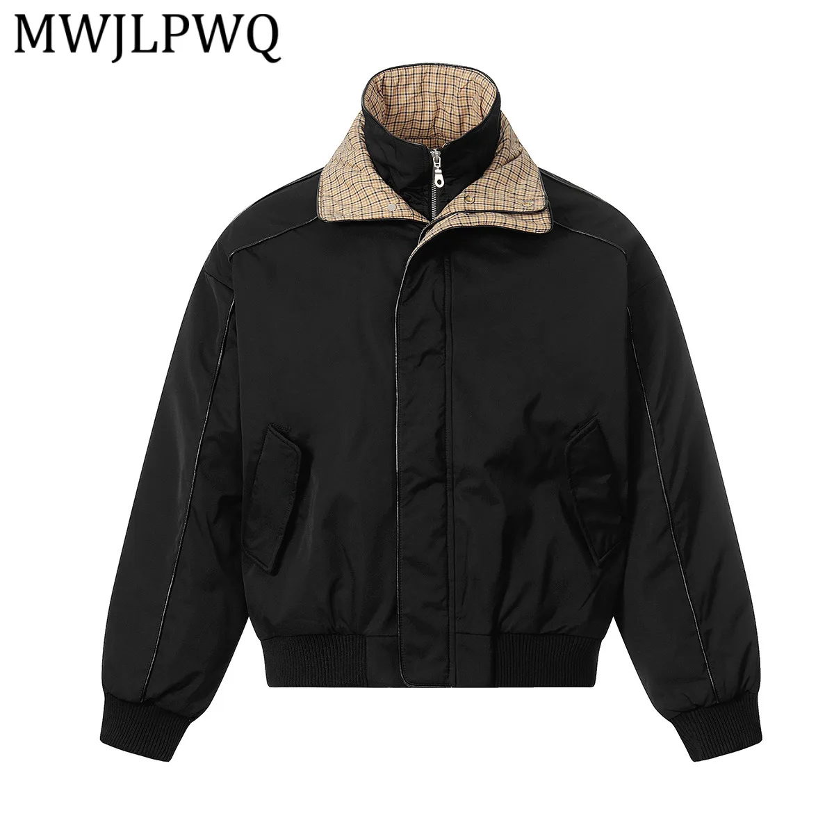 MWJLPWQ Men's 2026 New Warm Collar Design Cotton Coats Short American Street Style Fake Two-Piece Winter Padded Jacket 13171
MWJLPWQ Men's 2026 New Warm Collar Design Cotton Coats Short American Street Style Fake Two-Piece Winter Padded Jacket 13171