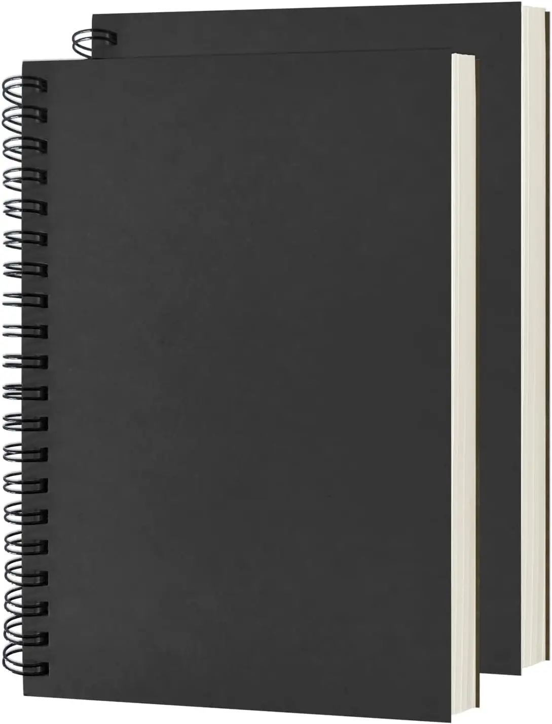 Blank Spiral Notebook 2-Pack Soft Cover Sketch Book 100 Pages 50 Sheets 7.5x5.1 Inches Black
Blank Spiral Notebook 2-Pack Soft Cover Sketch Book 100 Pages 50 Sheets 7.5x5.1 Inches Black
