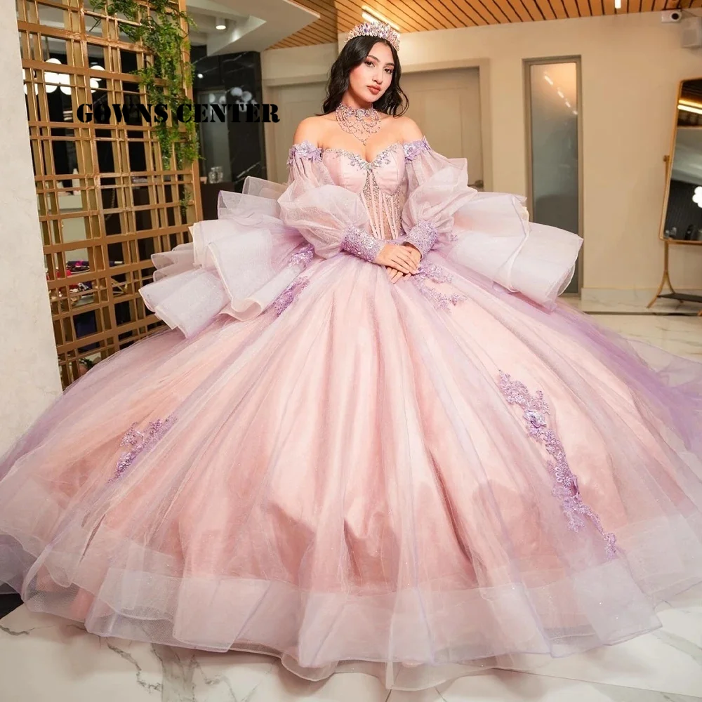 Romantic Purple And Pink Quinceanera Dresses Beaded Lace Appliques Ruffles Princess Ball Gown 15 Years Old Birthday Customized
Romantic Purple And Pink Quinceanera Dresses Beaded Lace Appliques Ruffles Princess Ball Gown 15 Years Old Birthday Customized