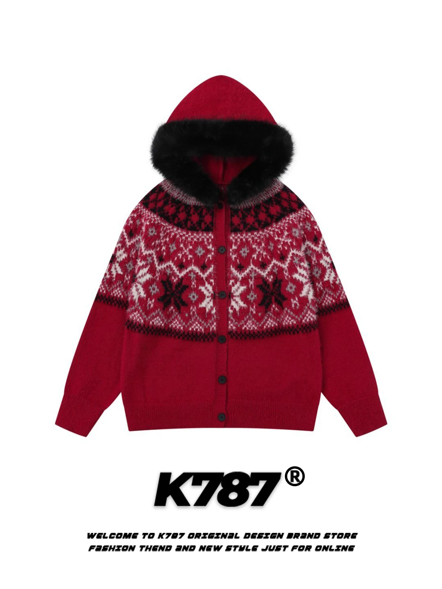 Американский ретро-кардиган с капюшоном в стиле Fair Isle, женский, свободный, повседневный, вязаный, из нейлонового волокна, с коротким рукавом
Американский ретро-кардиган с капюшоном в стиле Fair Isle, женский, свободный, повседневный, вязаный, из нейлонового волокна, с коротким рукавом