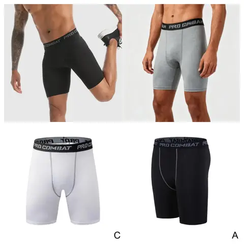 Męskie legginsy sportowe elastyczne kompresyjne szybkoschnące spodnie fitness plus size męskie szorty do biegania treningowe rozciągliwe