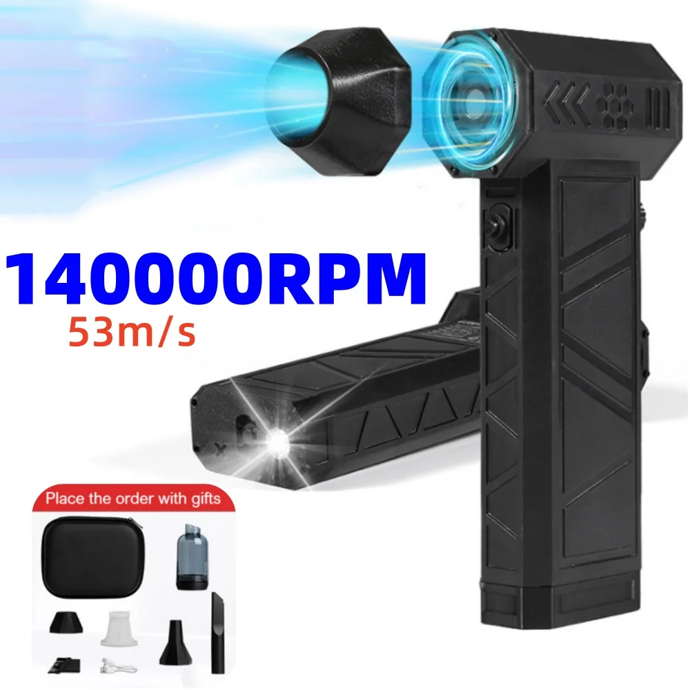 140000RPM Mini Turbo Jet Fan Electric Air Duster Adjustable wind speed Turbo Violent Blower Rechargeable with Light Car Cleaning
140000RPM Mini Turbo Jet Fan Electric Air Duster Adjustable wind speed Turbo Violent Blower Rechargeable with Light Car Cleaning