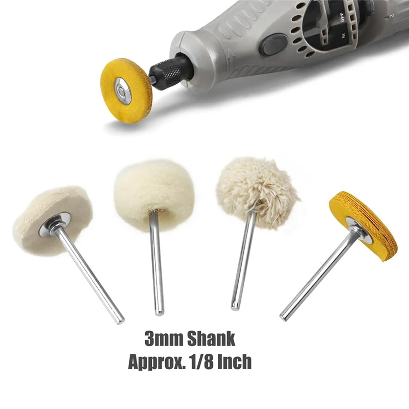 80 шт., 1 дюйм, кашемировая хлопчатобумажная ткань, комплект полировальных кругов для вращающихся инструментов, небольшой полировальный круг с хвостовиком 3 мм 1/8 дюйма
80 шт., 1 дюйм, кашемировая хлопчатобумажная ткань, комплект полировальных кругов для вращающихся инструментов, небольшой полировальный круг с хвостовиком 3 мм 1/8 дюйма