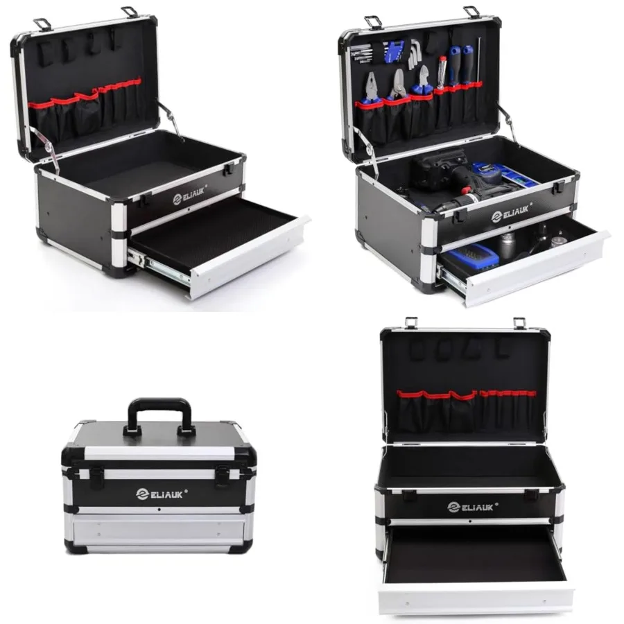 Tool Box Hard Case Tool Organizer Storage Cabinet Carry Case,Toolbox with Drawers, Black
Tool Box Hard Case Tool Organizer Storage Cabinet Carry Case,Toolbox with Drawers, Black