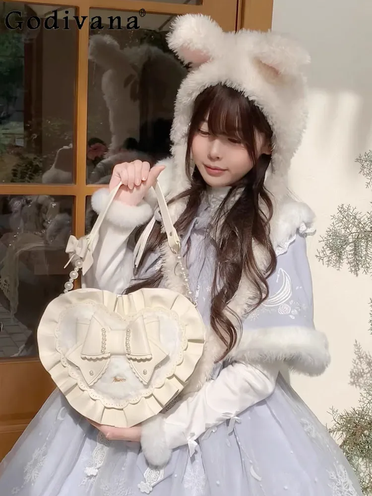 Japanese Original Lolita Love Bag Bowknot Handbag Sweet Cute Girl Sweet Large Capacity JK Uniform Versatile Shoulder Bag
Japanese Original Lolita Love Bag Bowknot Handbag Sweet Cute Girl Sweet Large Capacity JK Uniform Versatile Shoulder Bag