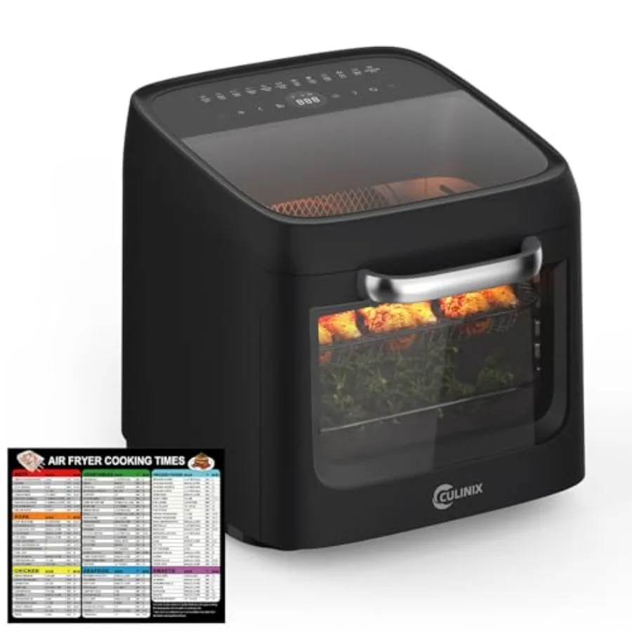 12L air fryer toaster oven combo for kitchen use black stainless steel 12-in-1 multifunctional with rotisserie dehydrator dual
12L air fryer toaster oven combo for kitchen use black stainless steel 12-in-1 multifunctional with rotisserie dehydrator dual