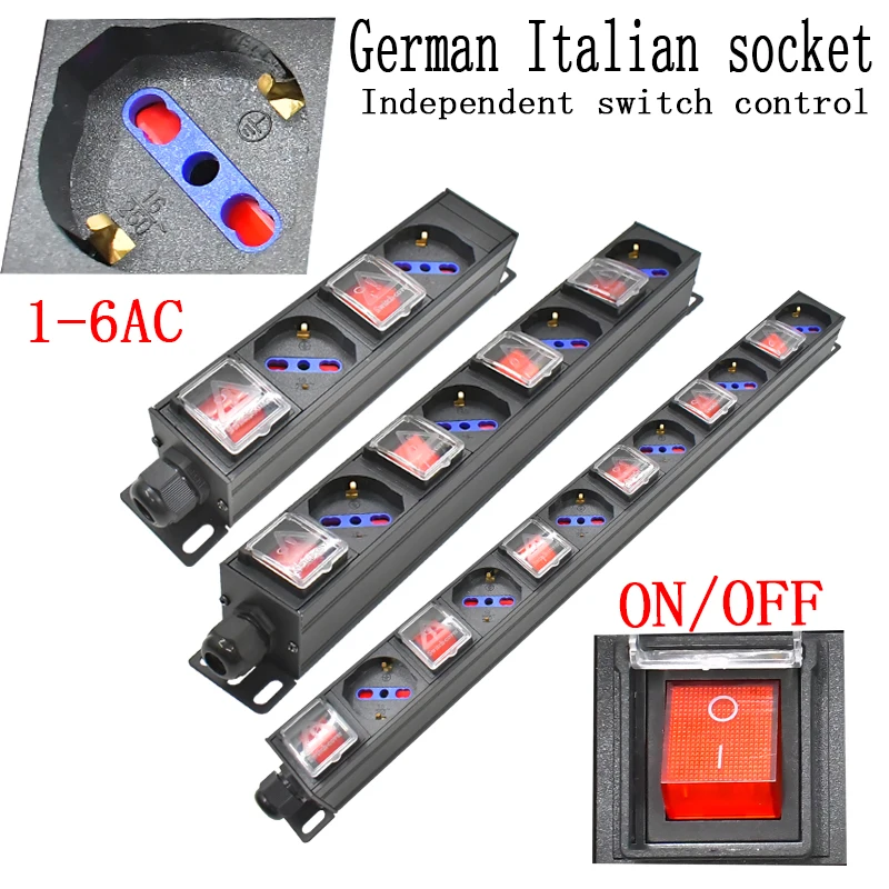 PDU power strip network cabinet rack 1-6AC Italian socket double break switch independent control 2m extension line
PDU power strip network cabinet rack 1-6AC Italian socket double break switch independent control 2m extension line