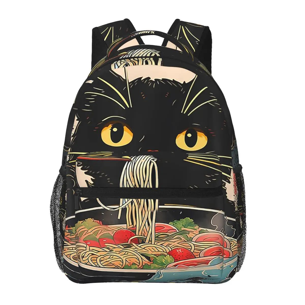 Japanese Kawaii Noodle Black Cat Ramen Student Backpack School Bag Hiking Travel Daypack for Boys Girls Bookbag Shoulder Bags
Japanese Kawaii Noodle Black Cat Ramen Student Backpack School Bag Hiking Travel Daypack for Boys Girls Bookbag Shoulder Bags