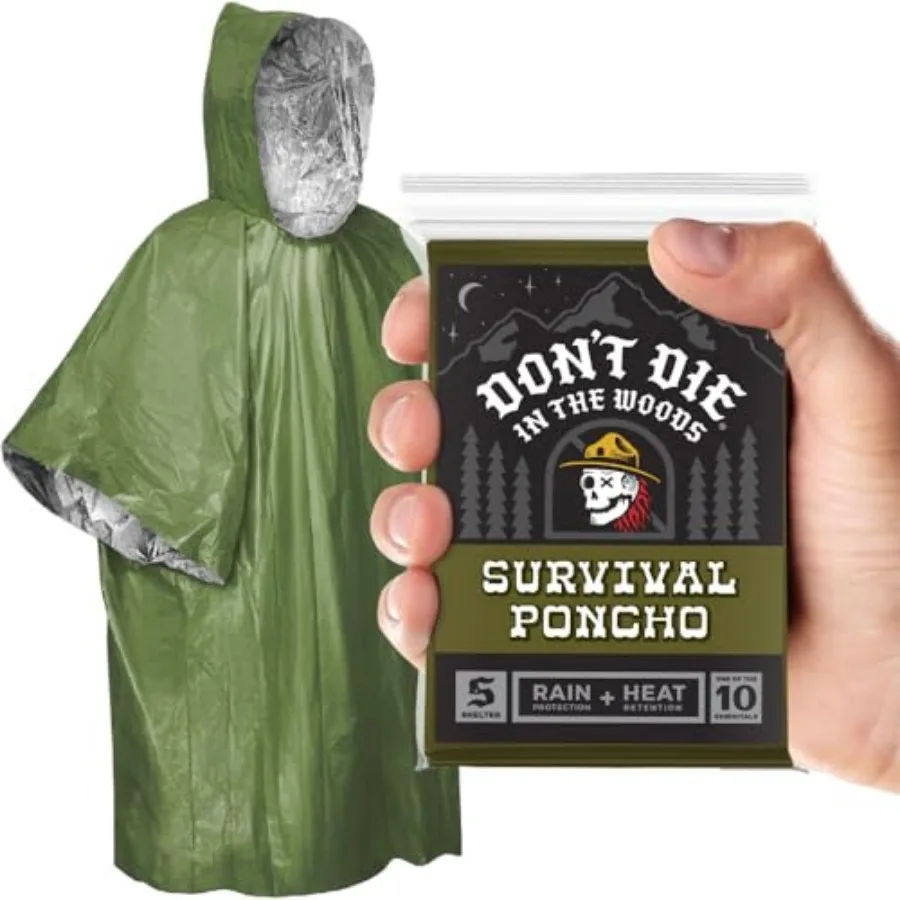 Rain + Heat Emergency Poncho - Wearable Mylar Space Blanket For Hiking, Camping, First Aid, Survival
Rain + Heat Emergency Poncho - Wearable Mylar Space Blanket For Hiking, Camping, First Aid, Survival