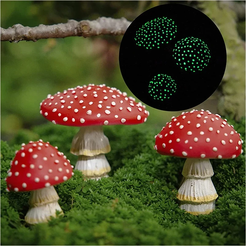 Mini Glow In The Dark Mini Mushroom Ornament Resin Crafts Fairy Garden Miniatures Terrarium Figurines Decor DIY Dollhouse
Mini Glow In The Dark Mini Mushroom Ornament Resin Crafts Fairy Garden Miniatures Terrarium Figurines Decor DIY Dollhouse