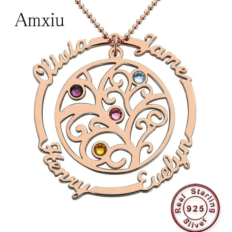 Amxiu Custom 925 silver name necklace engraved family member names necklace personalized name necklace for women mother gifts
Amxiu Custom 925 silver name necklace engraved family member names necklace personalized name necklace for women mother gifts
