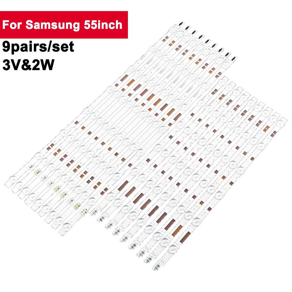 Светодиодная лента для подсветки телевизора, 3 в, 2 Вт, для SAMSUNG 55 дюймов, V5DR_550SCA_L0, 9 пар/комплект, Светодиодная лента UA55JS7200, UN55JS700, UE55JU6870U
Светодиодная лента для подсветки телевизора, 3 в, 2 Вт, для SAMSUNG 55 дюймов, V5DR_550SCA_L0, 9 пар/комплект, Светодиодная лента UA55JS7200, UN55JS700, UE55JU6870U