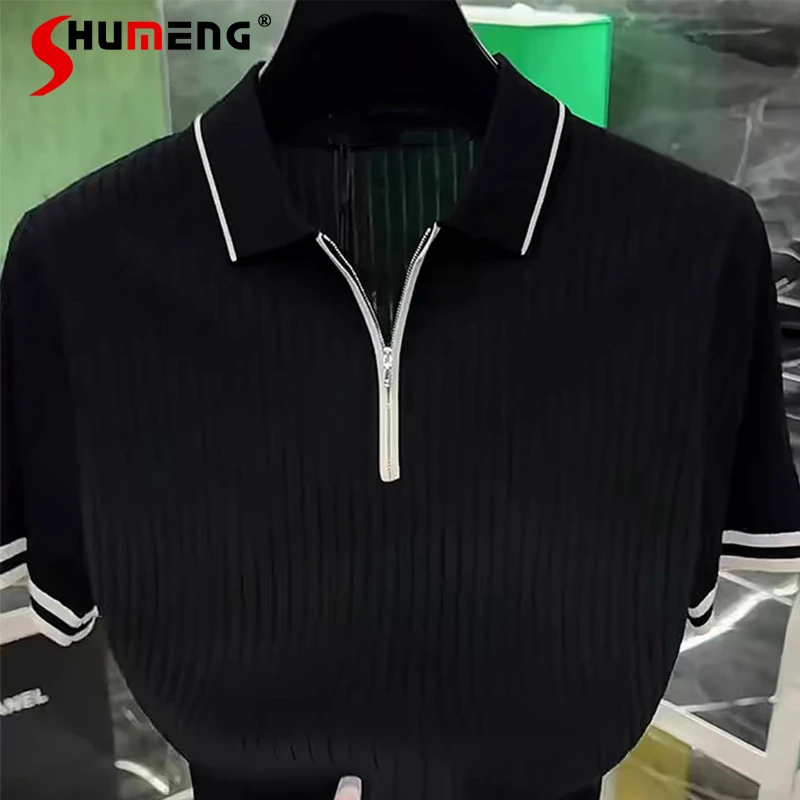 2025 Summer New Short-sleeve Pullover Lapel T-shirts Masculinity Simple Temperament Fashion Trendy Men's Tops Male Stylish Tees
2025 Summer New Short-sleeve Pullover Lapel T-shirts Masculinity Simple Temperament Fashion Trendy Men's Tops Male Stylish Tees