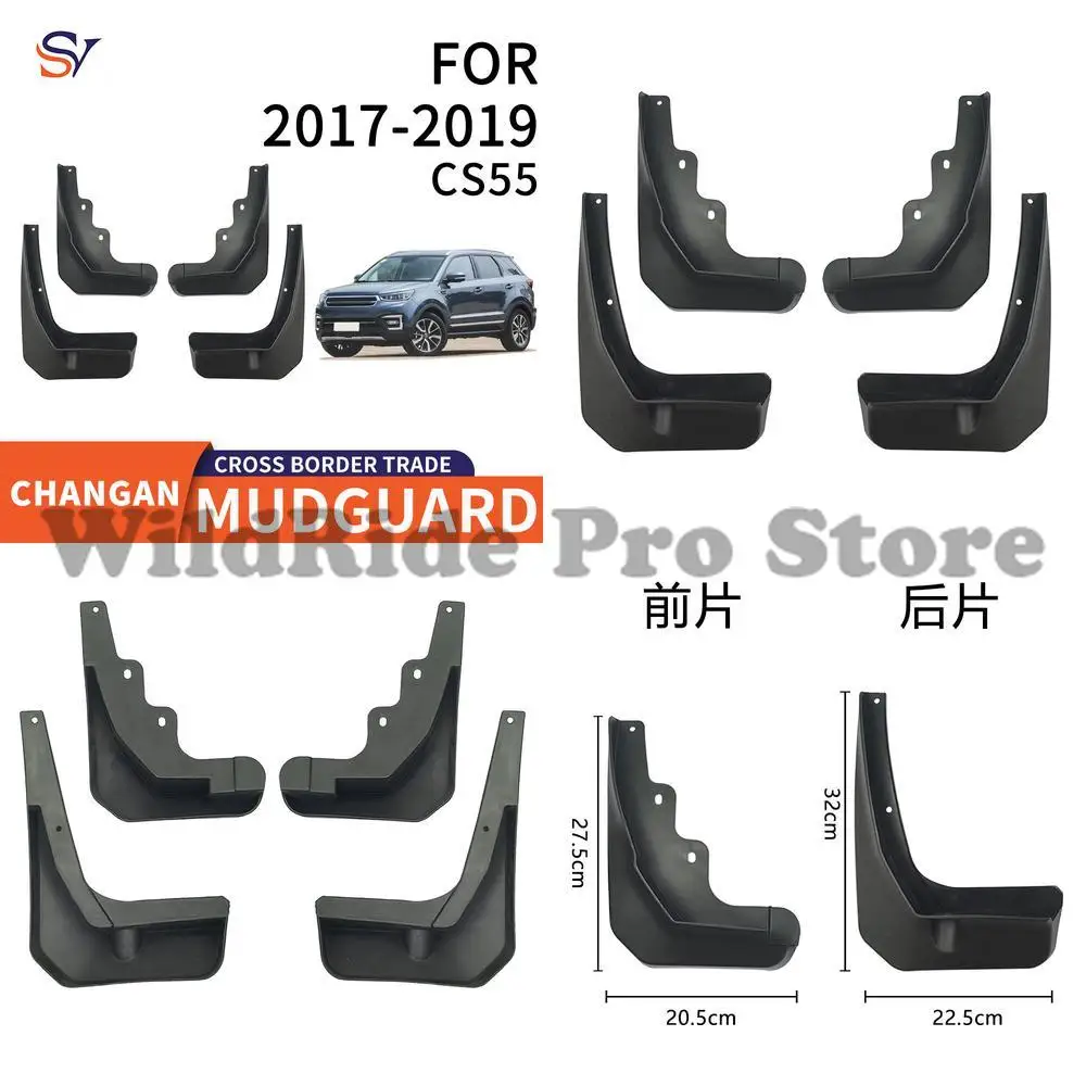 Front and Rear Mudguards for 2017-2019 Changan CS55 Car Tires PP Soft Rubber Fender Guards Easy Installation Protection
Front and Rear Mudguards for 2017-2019 Changan CS55 Car Tires PP Soft Rubber Fender Guards Easy Installation Protection