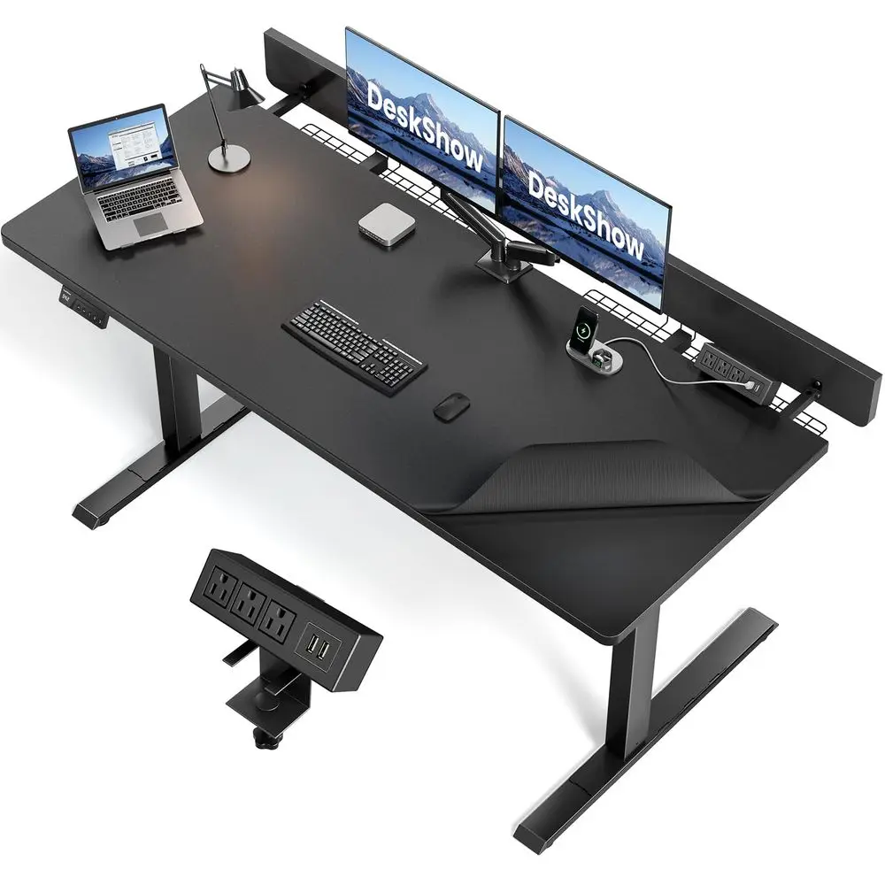 Standing Desk Adjustable60 x 30 Inch Sit Stand Desk with LiftTop Cable Management, DualBeam Frame,Clamp Power Strip, 3 Memory P
Standing Desk Adjustable60 x 30 Inch Sit Stand Desk with LiftTop Cable Management, DualBeam Frame,Clamp Power Strip, 3 Memory P