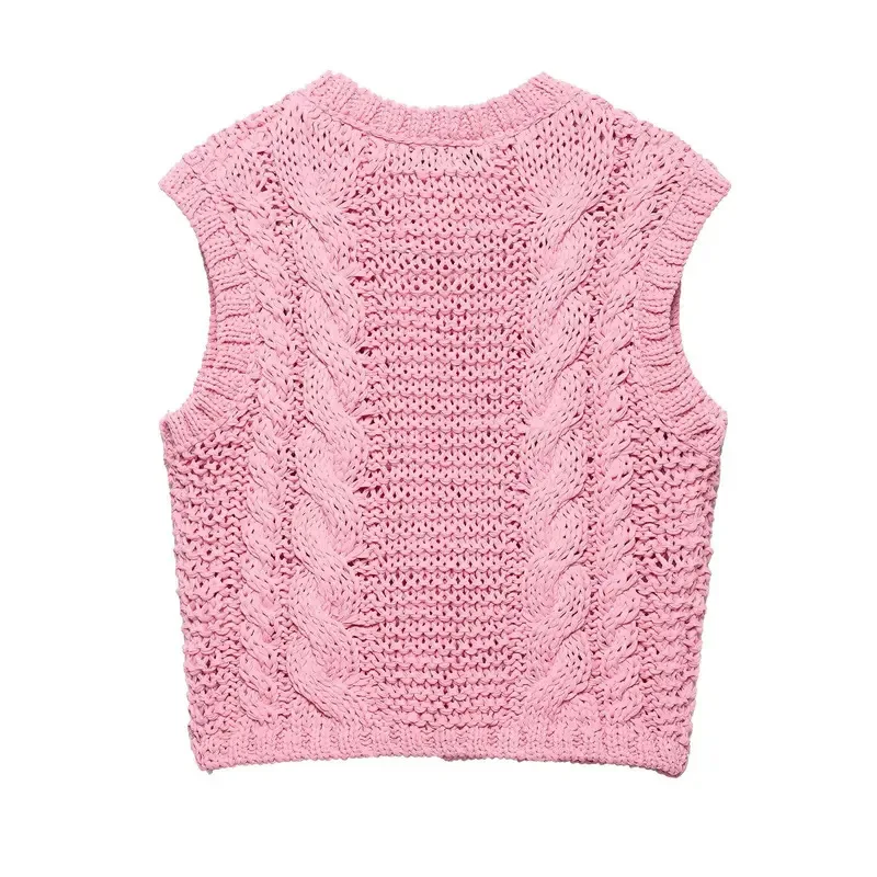 Women's Elegant Flower Button Sweater Vest Cropped Knitted Streetwear Casual Sleeveless Knitwear Top
Women's Elegant Flower Button Sweater Vest Cropped Knitted Streetwear Casual Sleeveless Knitwear Top