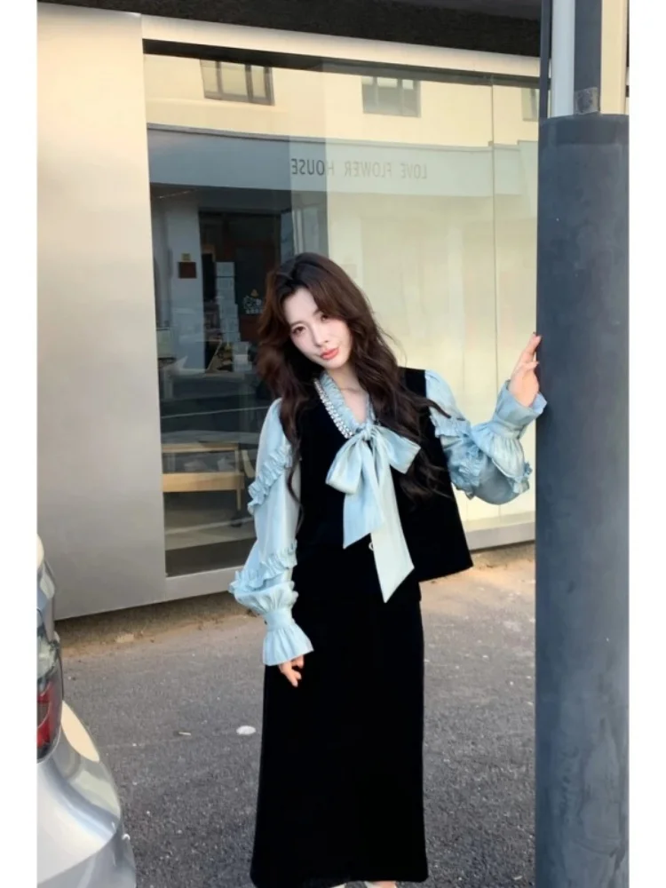 Fashionable Two-Piece Set Wealthy Daughter Style Spring New Arrival Women's High Waist Skirt Casual Wind Long Sleeve V-Neck S...
Fashionable Two-Piece Set Wealthy Daughter Style Spring New Arrival Women's High Waist Skirt Casual Wind Long Sleeve V-Neck S...