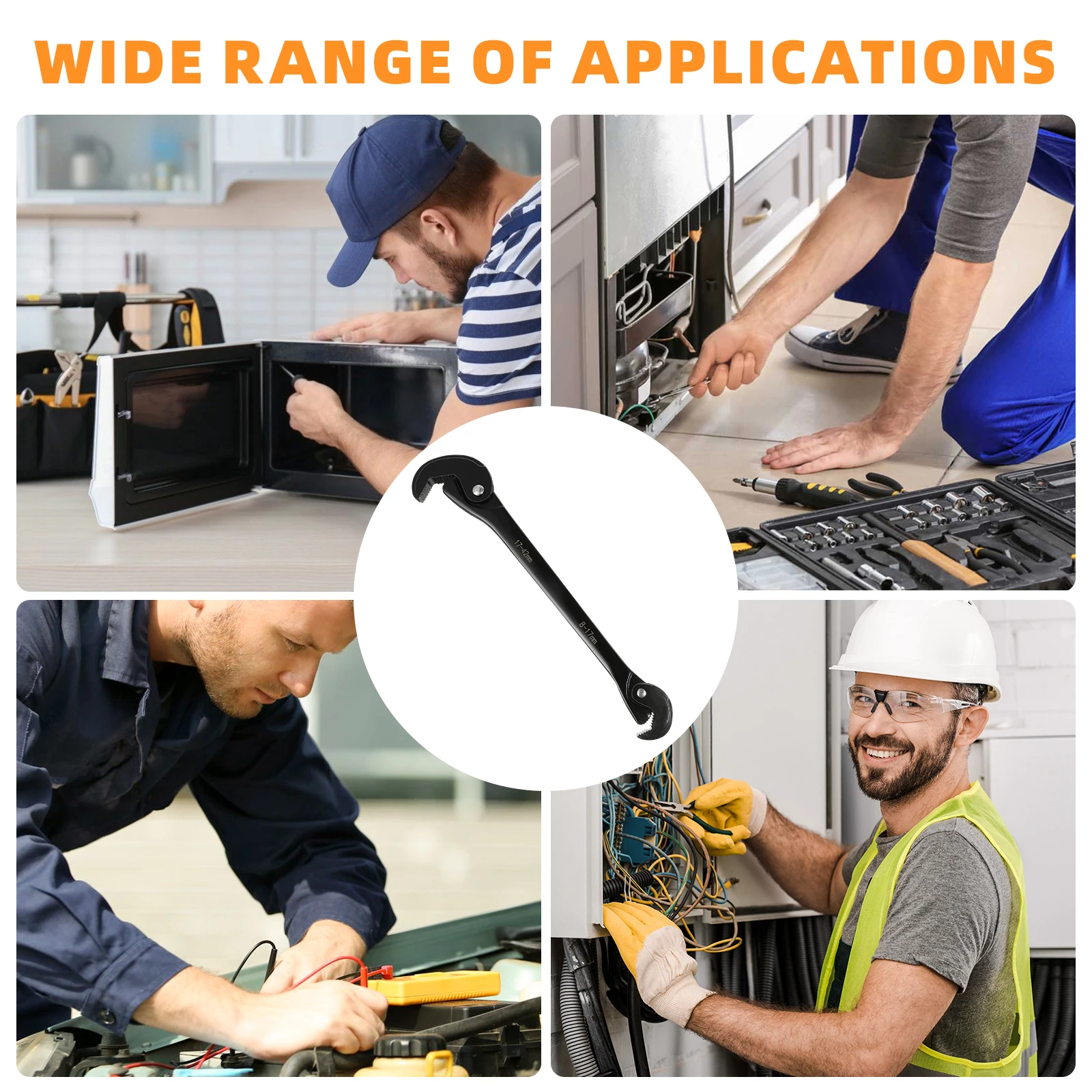 Multifunctional Wrench 8 42mm Adjustable Basin Ratchet Plumbing Tool Thickened Head High Home
Multifunctional Wrench 8 42mm Adjustable Basin Ratchet Plumbing Tool Thickened Head High Home