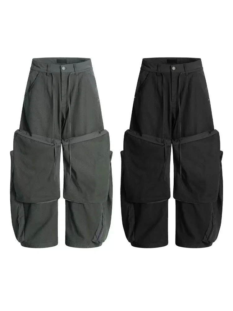 American Style Retro Cargo Pants For Man Pockets Design Splicing Loose Knife Casual Straight Fashionable Wide Leg Pants
American Style Retro Cargo Pants For Man Pockets Design Splicing Loose Knife Casual Straight Fashionable Wide Leg Pants