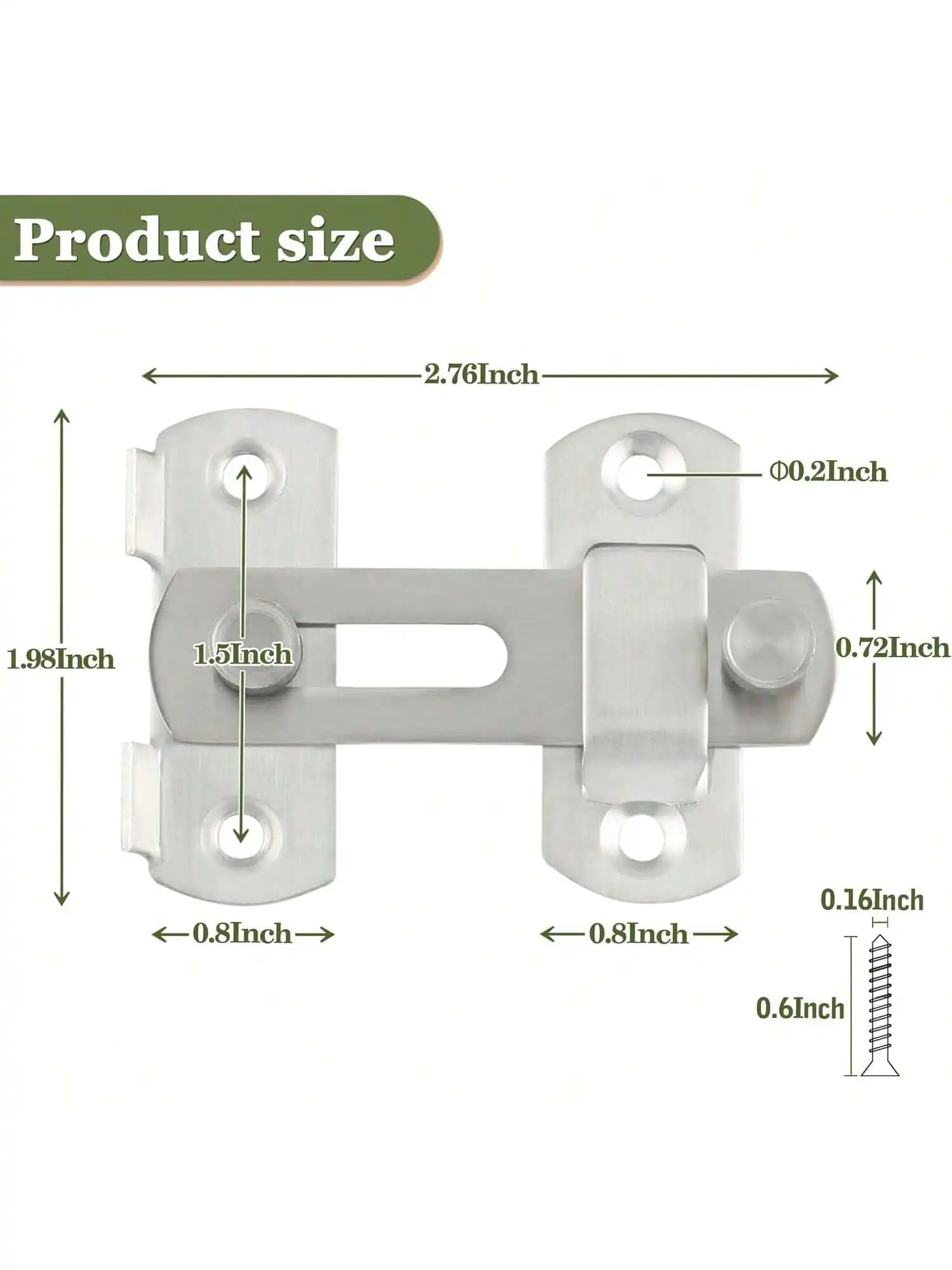 5pcs Heavy duty stainless steel latch - Industrial grade, durable safety revolving door buckle with key control, ideal for home
5pcs Heavy duty stainless steel latch - Industrial grade, durable safety revolving door buckle with key control, ideal for home