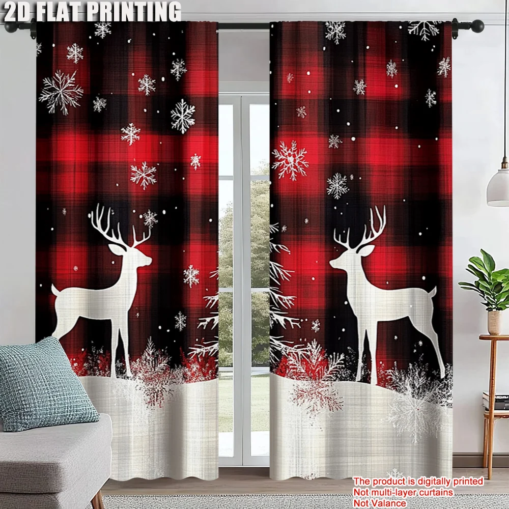 2Pcs Christmas Snowflake Window Curtains For Living Room Bedroom Holiday Atmosphere Decoration Rod Pocket Design Privacy
2Pcs Christmas Snowflake Window Curtains For Living Room Bedroom Holiday Atmosphere Decoration Rod Pocket Design Privacy