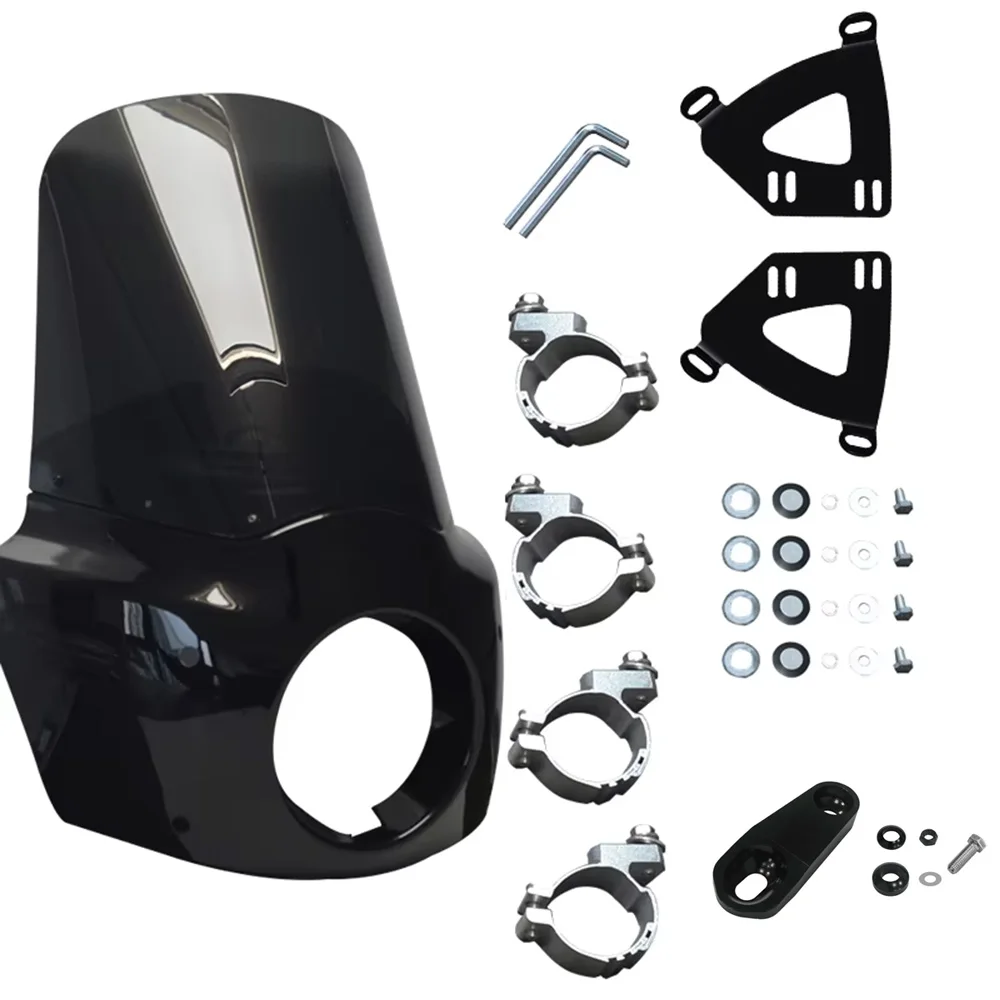 Headlight 11“ 15”Fairing Cover Front Headlamp Cowl with 39mm clamps and Relocation Kits For Harley Davidson Sportster 2011-2022
Headlight 11“ 15”Fairing Cover Front Headlamp Cowl with 39mm clamps and Relocation Kits For Harley Davidson Sportster 2011-2022