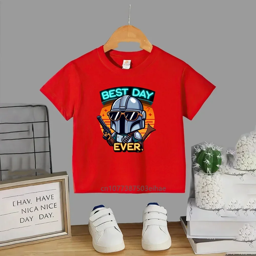 Boy and Girl Star Wars Print Short-Sleeved Cotton Round-neck T-Shirt for Ages 3-14 - Soft and Breathable Luxury Children's Top
Boy and Girl Star Wars Print Short-Sleeved Cotton Round-neck T-Shirt for Ages 3-14 - Soft and Breathable Luxury Children's Top