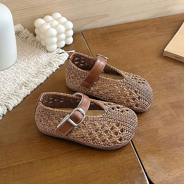 Brand Design Straw Weaved Shallow Ballet Flat Kid Girl Breathable Braided Buckle Strap Mary Jane Shoe Baby Child Crochet Zapatos
Brand Design Straw Weaved Shallow Ballet Flat Kid Girl Breathable Braided Buckle Strap Mary Jane Shoe Baby Child Crochet Zapatos