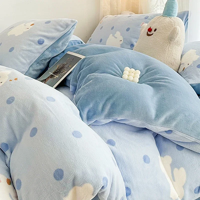 Home Textiles Thick Bedding Set Winter Warm Velvet Double Quilt Cover Fitted Sheet Pillowcase Twin Queen Comforter Cover Stitch
Home Textiles Thick Bedding Set Winter Warm Velvet Double Quilt Cover Fitted Sheet Pillowcase Twin Queen Comforter Cover Stitch