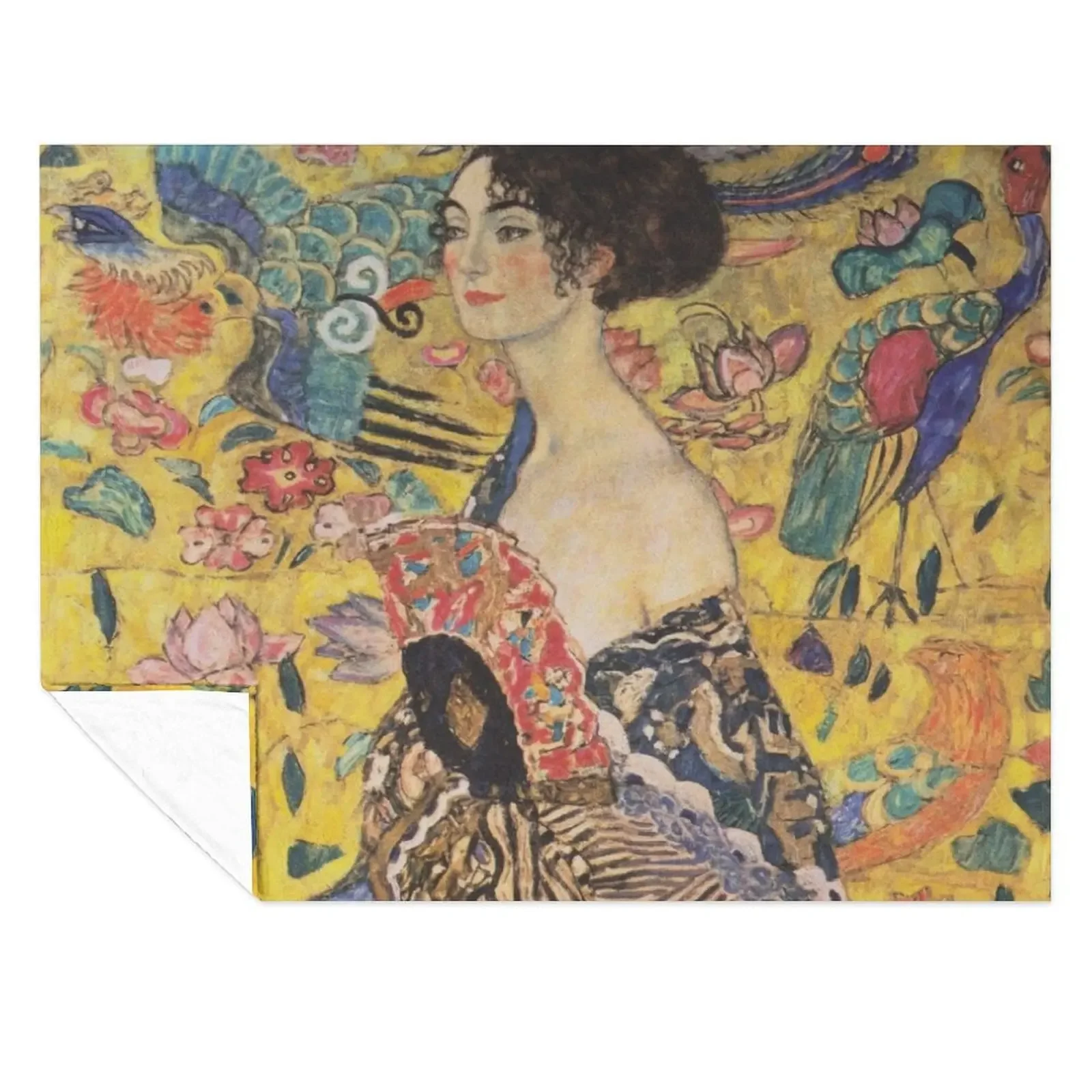 Lady with Fan by Gustav Klimt- Art Nouveau Symbolism Throw Blanket wednesday Vintage Summer valentine gift ideas Blankets
Lady with Fan by Gustav Klimt- Art Nouveau Symbolism Throw Blanket wednesday Vintage Summer valentine gift ideas Blankets