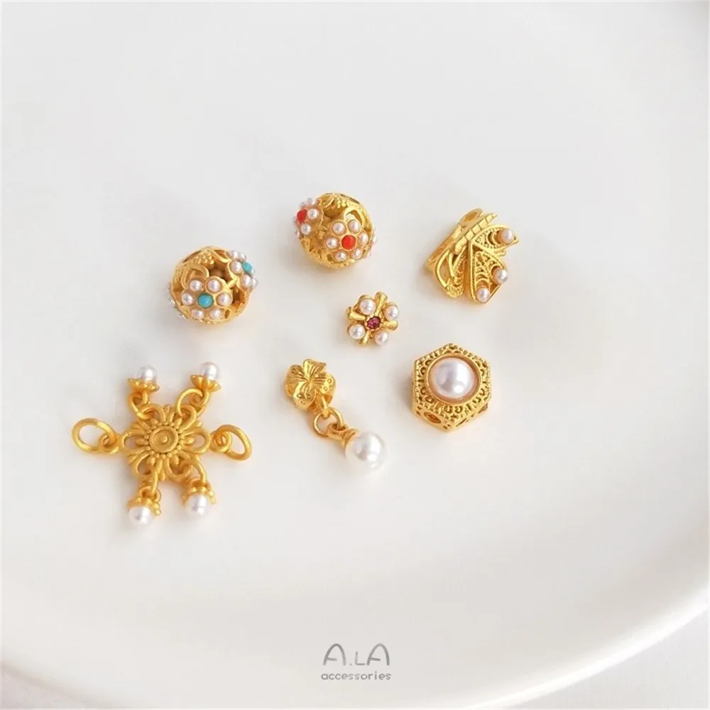 Sand Gold Strong Color Preservation Inlaid Pearl Diy Handmade Beaded Accessories Transfer Bead Ball Pendant Ornament Pendant
Sand Gold Strong Color Preservation Inlaid Pearl Diy Handmade Beaded Accessories Transfer Bead Ball Pendant Ornament Pendant