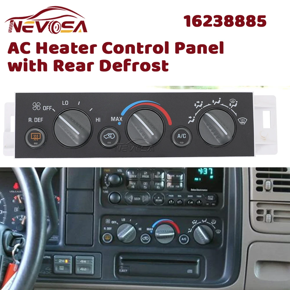 For Chevrolet Tahoe Suburban C1500 C2500 C3500 GMC Yukon AC Air Condition Climate Control Rear Defrost Switch 16231165 16238895
For Chevrolet Tahoe Suburban C1500 C2500 C3500 GMC Yukon AC Air Condition Climate Control Rear Defrost Switch 16231165 16238895