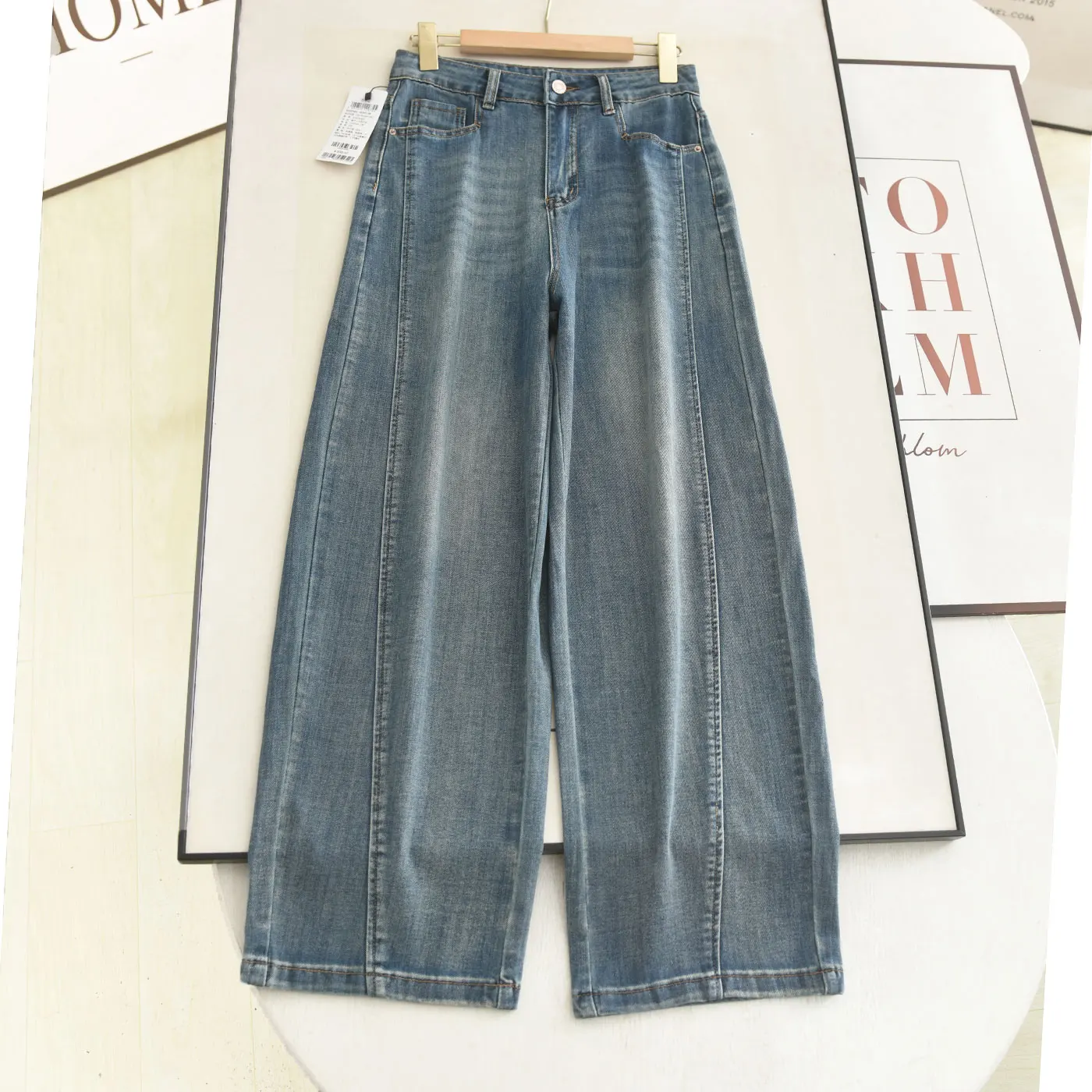 High Waist Vintage Skinny Jeans Women's Spring Summer Thin Style Casual Banana Wide Leg Pants Fashionable And Slimming
High Waist Vintage Skinny Jeans Women's Spring Summer Thin Style Casual Banana Wide Leg Pants Fashionable And Slimming