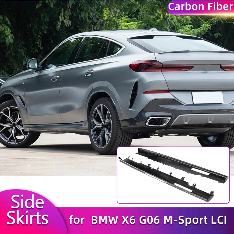 Carbon Fiber Side Skirts Extensions for BMW X6 G06 M-Sport LCI 2023 2024 Car Racing Side Door Bumper Apron Lip Guard Body Kits
Carbon Fiber Side Skirts Extensions for BMW X6 G06 M-Sport LCI 2023 2024 Car Racing Side Door Bumper Apron Lip Guard Body Kits